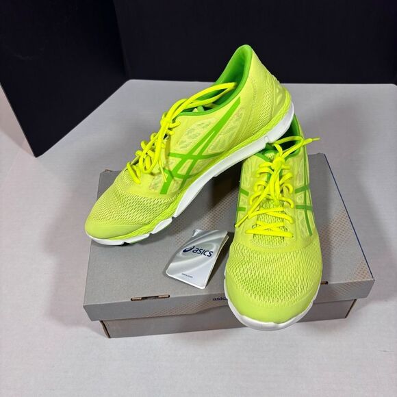 Asics 33-DFA 2 Running Shoe in sharp green/ jasmine green/flash NIB SIZE 12 - Picture 4 of 15